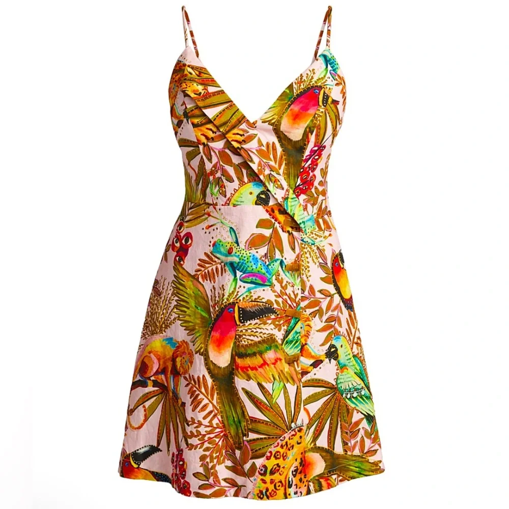 NWT FARM Rio Into The Jungle Dress Size S - Picture 1 of 12